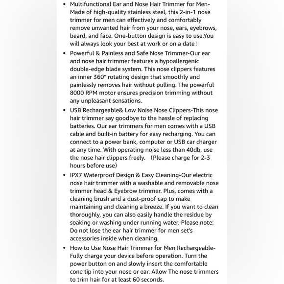 Nose Hair Trimmer for Men and Women - Picture 11 of 12